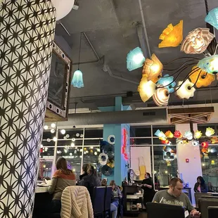 the interior of a restaurant