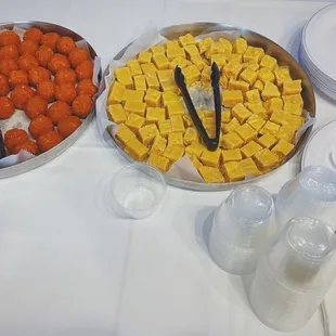 Boondi Ladoo and Mysore Pak  Chai (not pictured) is just to the right