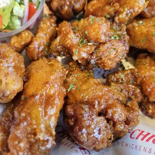 Soy glazed bone-in wings