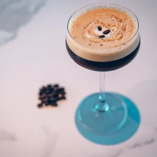 Expresso Martini  
Havana Club aged rum, expresso, coffee liquor, topped with amaretto cream air.