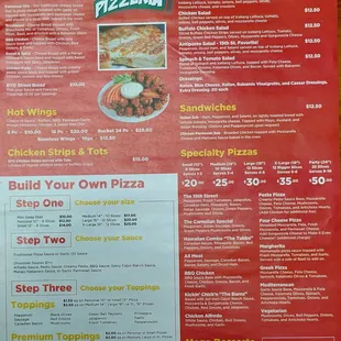 Full menu
