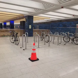 Beautiful bike parking area, super clean
