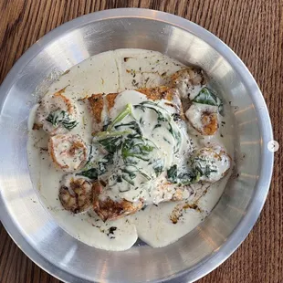 a bowl of food