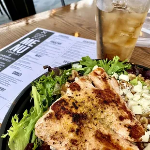 Cranberry Walnut Salad with Grilled Salmon