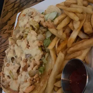 Salmon Cheesesteak