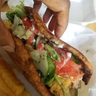 Vegan jackfruit gyro