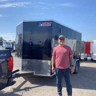 Another Happy 1st Choice Trailers customer with their new 2023 Pace American 7x16 Cargo Trailer!