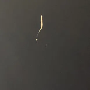 Ping pong table gauged in 5 places.