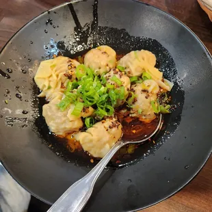 Chili Oil Shrimp &amp; Pork Wonton