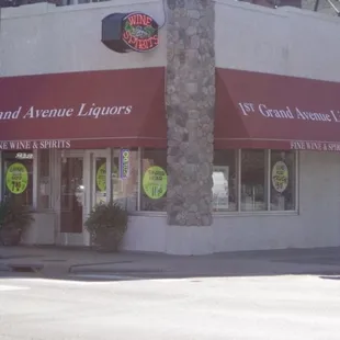 the front of the building