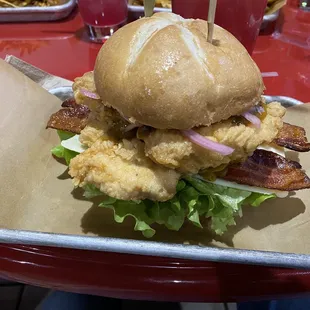 The restroom, though clean, is the same size of a pencil sharpener.