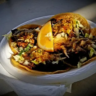 Good tacos, $1.25 each for these asada tacos..