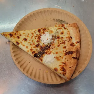 White Pizza Slice, $3.00