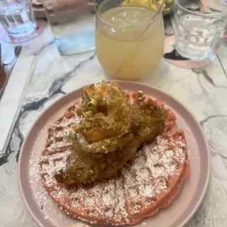 2 Chix Surf n Turf Chicken and Waffles