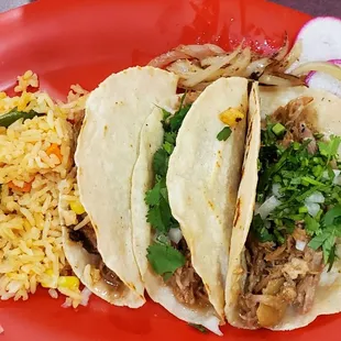 Carnitas taco plate