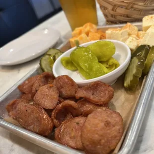 Special dish. Alligator sausage and cheese