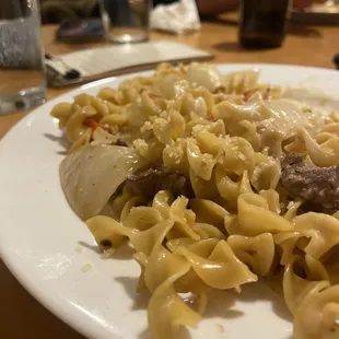 Delicious beef stroganoff