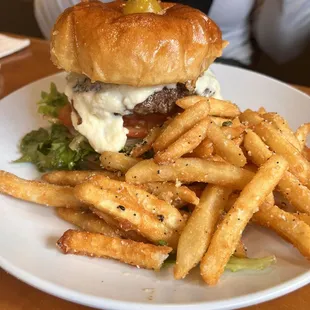 Craft burger and truffle fries