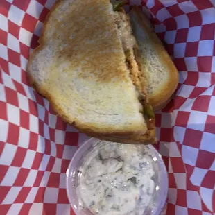 Ragin&apos; Cajun Grilled Cheese with Side of Potato Salad