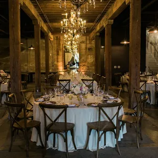 Floral arrangements and candles designed by Chrystal