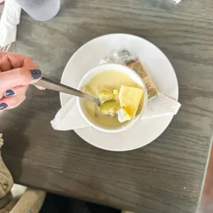 Soup Of The Day- dill pickle soup