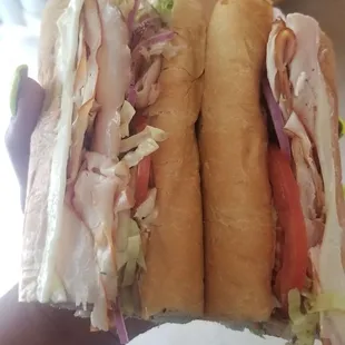Smoked turkey and provolone cheese