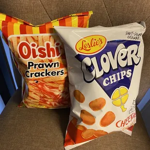 Snacks, drinks and among other things