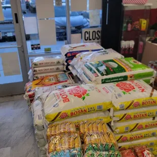 Some of the rice selection