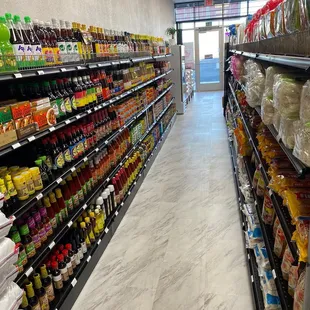 aisle of food items