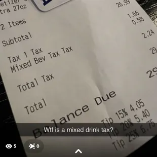 Ordered a beer and they charged me a mixed drink tax? Freaken scammers!