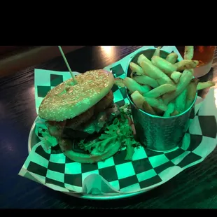 Western Burger &amp; Fries  Add Bacon