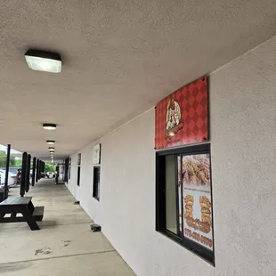 It's inside a flea market. Outdoor signage.