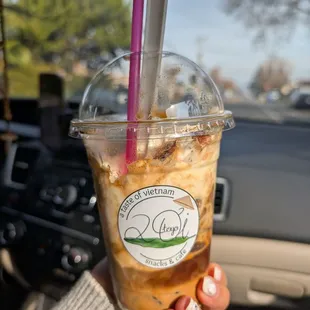 Sea salt foam Vietnamese coffee