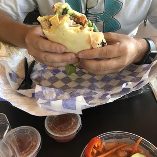 Club Po Boy Sandwich  we dug in before I got pics