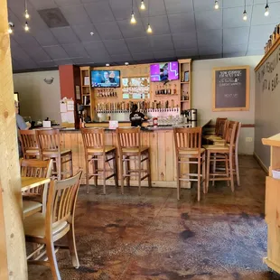 the bar and seating area