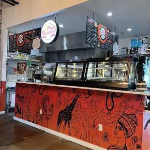 the interior of a restaurant