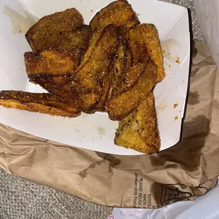 Thin fried eggplant 0/10. Cooked in old grease.