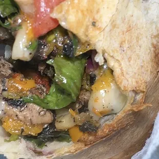 Inside of the Jerk Wrap