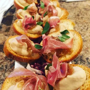 White bean purée prosciutto fresh oregano