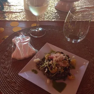 truffle oil Quinoa salad with crab! Holy moly!