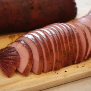 Sliced Bologna - Rubbed and smoked just right