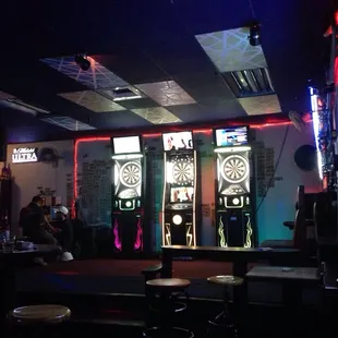 Choke darts! Pool around the corner of the bar!