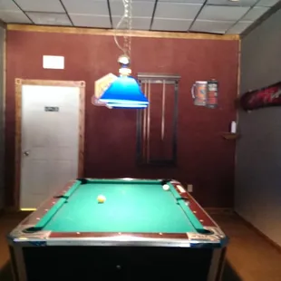 a pool table