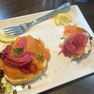 I love this smoked salmon bagel so much. They can't get rid of it. You can only find it on the specials menu and it's so good.