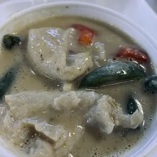 Green curry with chicken