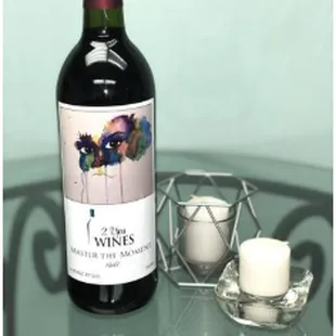 a bottle of merrt 2 you red wine
