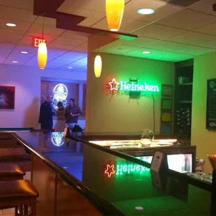 interior, sushi and sashimi