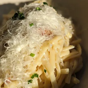 a close up of a pasta dish