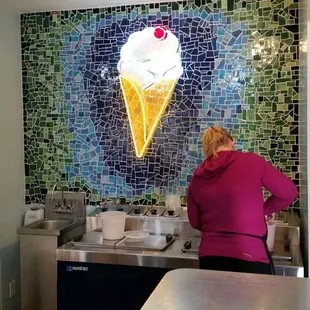 At the custard counter