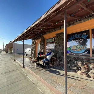 Outside seating!